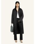 MANTEAU SATINE COCOON NOIR