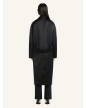BLACK COCOON SATIN COAT