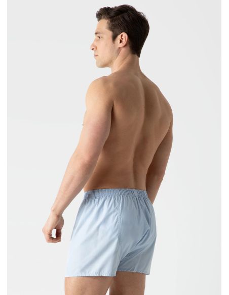 BLUE POPLIN BOXER SHORTS