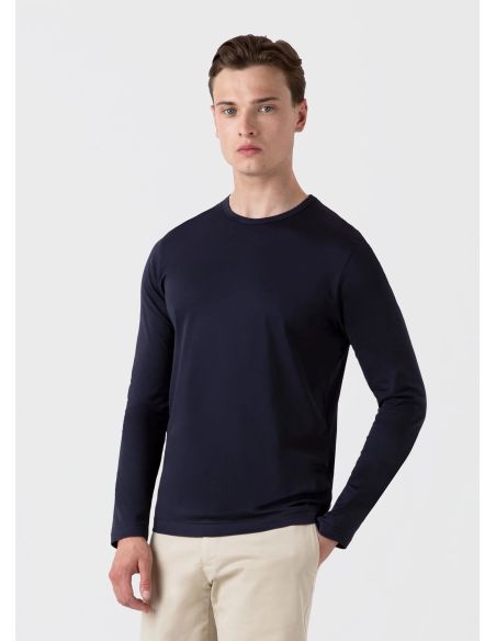 TSHIRT MANCHES LONGUES CLASSIQUE BLEU MARINE