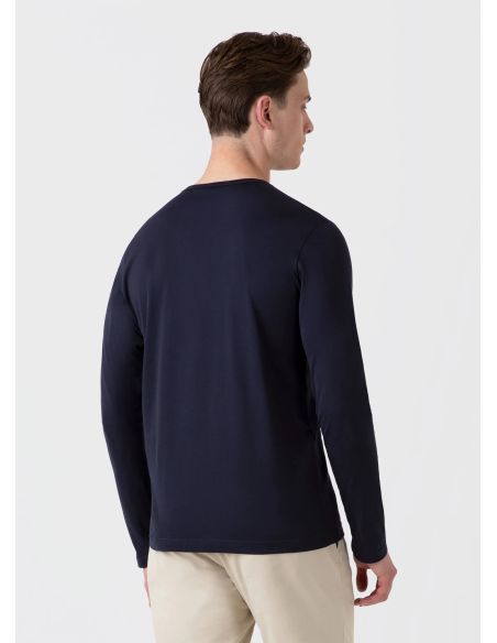 TSHIRT MANCHES LONGUES CLASSIQUE BLEU MARINE