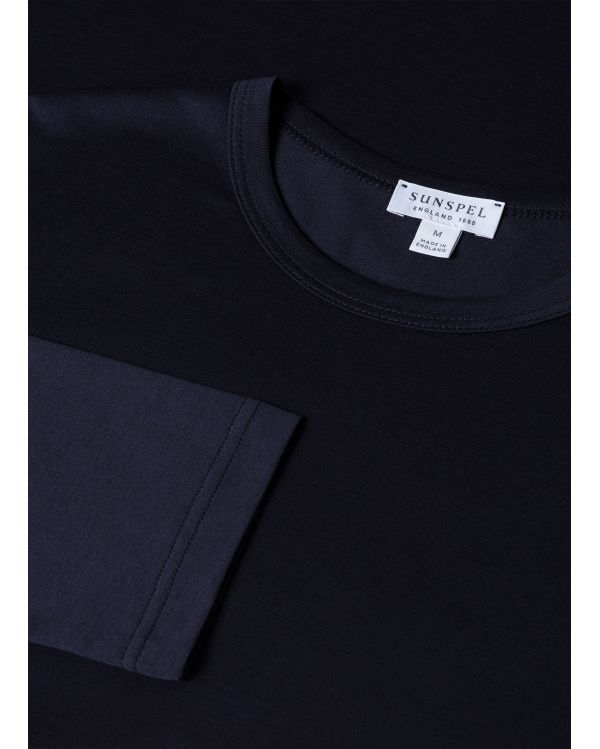 TSHIRT MANCHES LONGUES CLASSIQUE BLEU MARINE