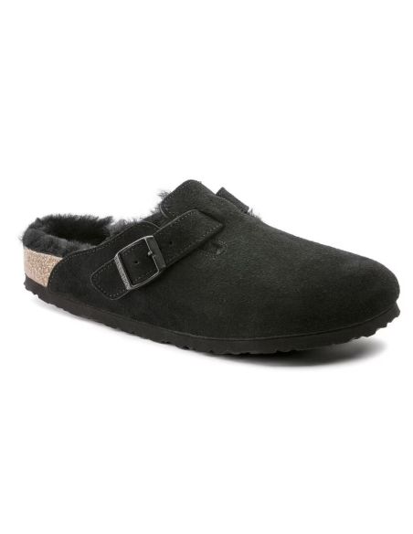 MULES BOSTON SHEARLING LEVE BLACK
