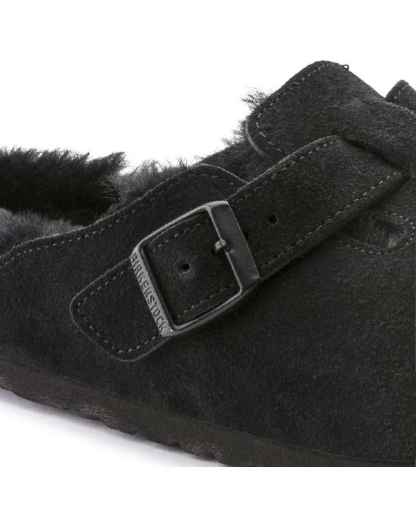 MULES BOSTON SHEARLING LEVE BLACK