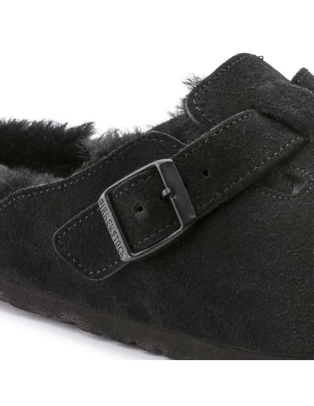 MULES BOSTON SHEARLING LEVE BLACK