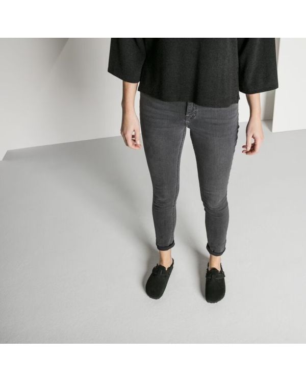 MULES BOSTON SHEARLING LEVE BLACK