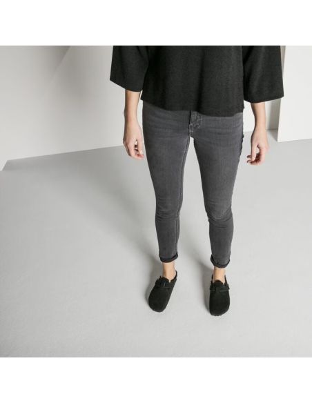 MULES BOSTON SHEARLING LEVE BLACK