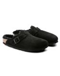 MULES BOSTON SHEARLING LEVE BLACK