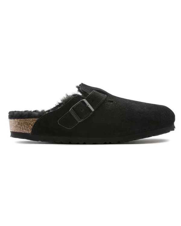 MULES BOSTON SHEARLING LEVE BLACK