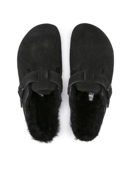 MULES BOSTON SHEARLING LEVE BLACK