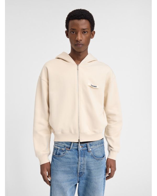 LA CASA BEIGE GROS GRAIN HOODIE