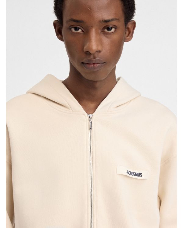 LA CASA BEIGE GROS GRAIN HOODIE