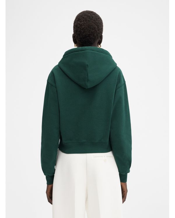 LE HOODIE GROS GRAIN DARK GREEN 2 2