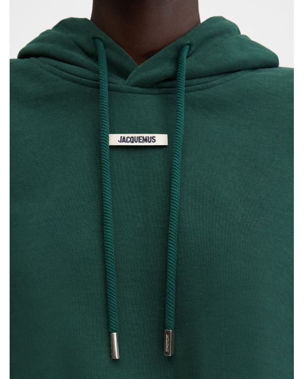 LE HOODIE GROS GRAIN DARK GREEN 2