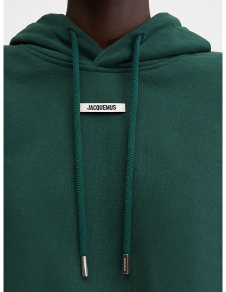 LE HOODIE GROS GRAIN DARK GREEN 2
