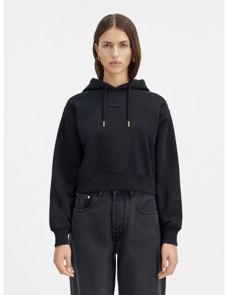 LE HOODIE GROS GRAIN BLACK