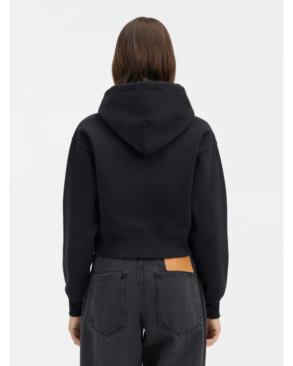 LE HOODIE GROS GRAIN BLACK 2