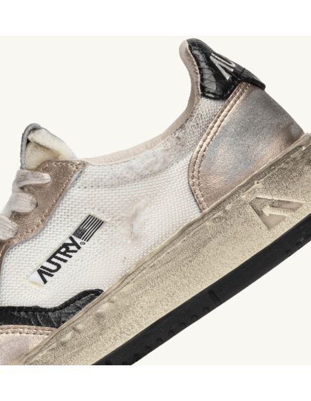 SNEAKERS MEDALIST SUPER VINTAGE LOW MAN BLANC DORE NOIR