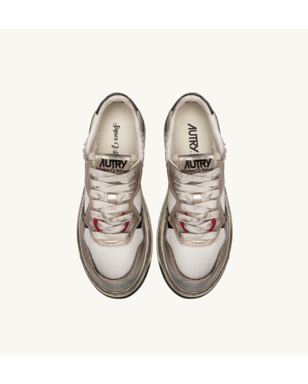 SNEAKERS MEDALIST SUPER VINTAGE LOW MAN BLANC DORE NOIR