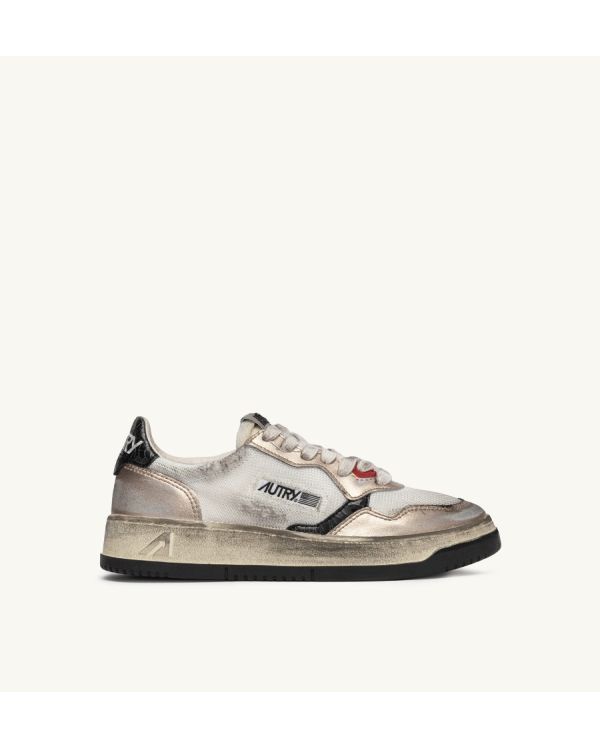 SNEAKERS MEDALIST SUPER VINTAGE LOW MAN BLANC DORE NOIR
