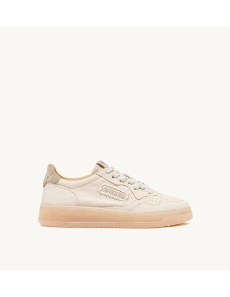 MEDALIST LOW MAN SNEAKERS IN IVORY CANVAS