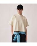 TSHIRT BOXY LOGO CREAM