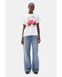 TSHIRT BASIQUE JERSEY BLANC CERISE