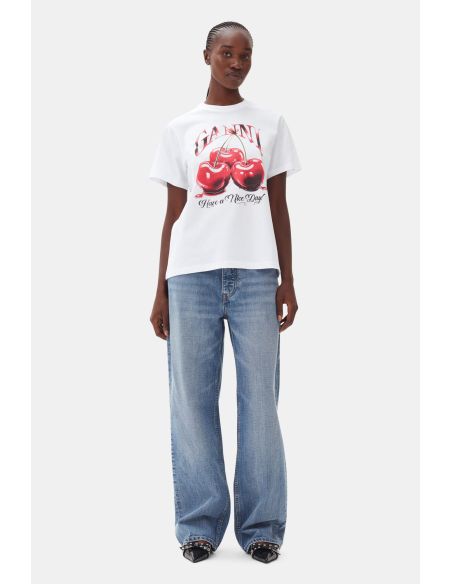 TSHIRT BASIQUE JERSEY BLANC CERISE