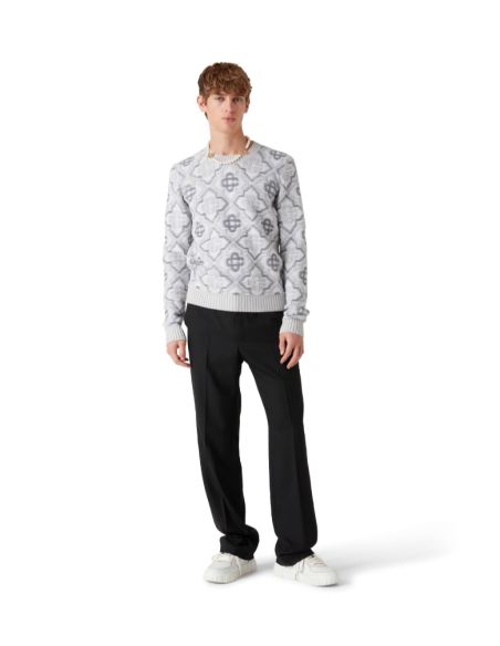 PULL EN TRICOT MONOGRAMME GREY