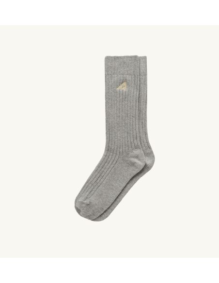 MELANGE EMBROIDERED LOGO SOCKS