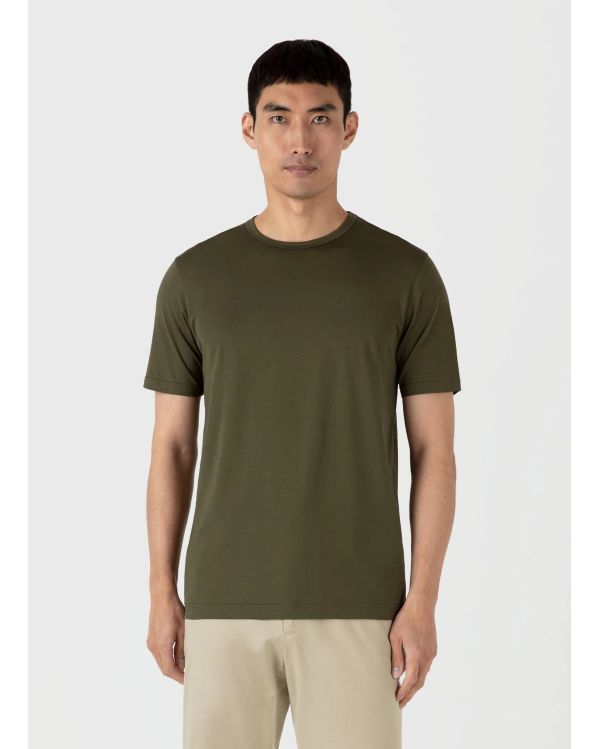 CREW NECK T SHIRT PINE GREEN