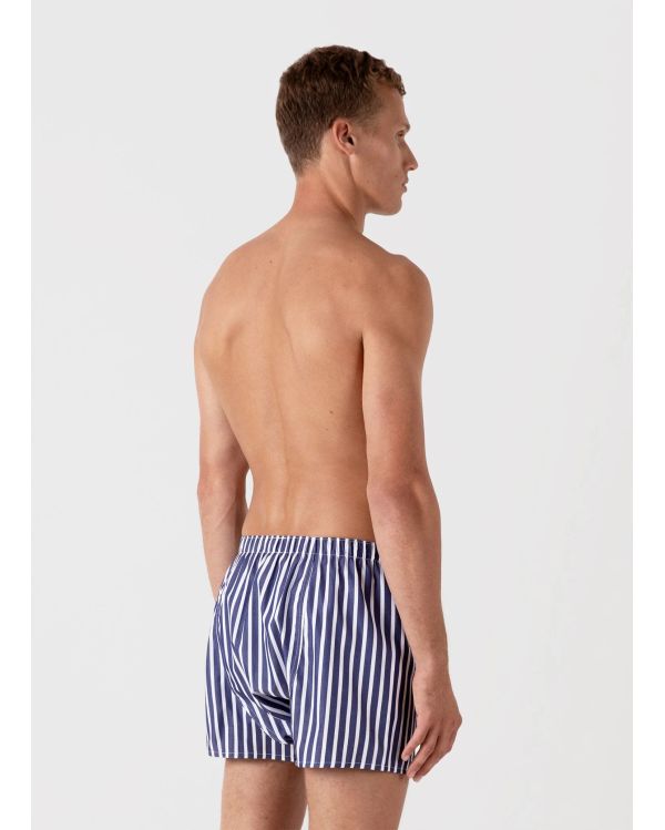 CLASSIC BOXER SHORT NAVY WHITE WIDE STRIPE 2