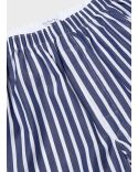 CALEÇON EN POPELINE BLEU MARINE ET BLANC