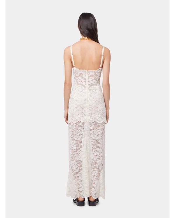 LONG IVORY LACE DRESS 2