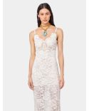 ROBE LONGUE IVORE EN DENTELLE