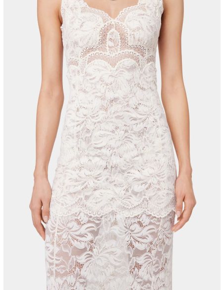 ROBE LONGUE IVORE EN DENTELLE