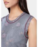 KNIT TANK TOP LIGHT BLUE