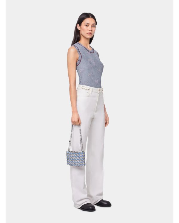 KNIT TANK TOP LIGHT BLUE