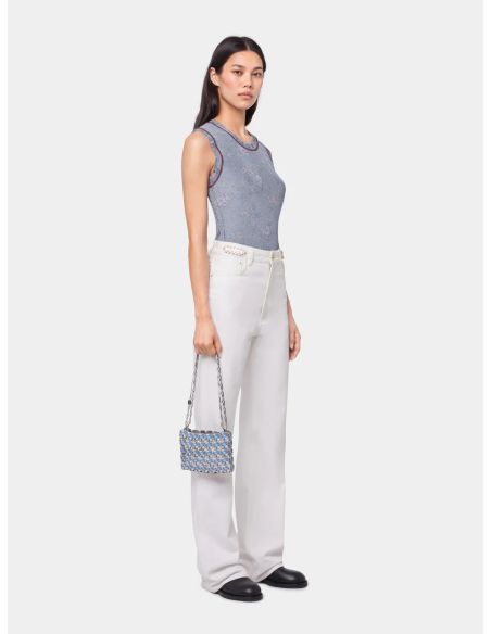 KNIT TANK TOP LIGHT BLUE