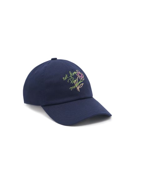 THE ESQUISSE SLOGAN CAP NAVY
