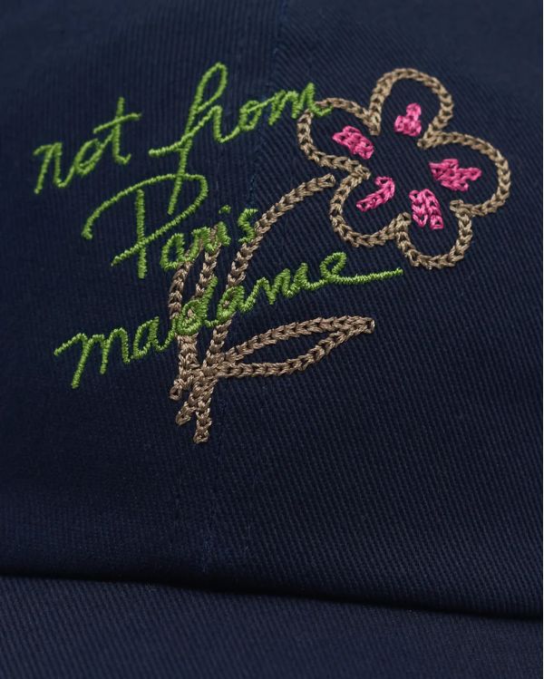 THE ESQUISSE SLOGAN CAP NAVY