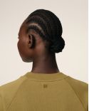 MUSTARD SWEATSHIRT AMI DE COEUR TONE ON TONE HAVANE
