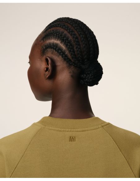 MUSTARD SWEATSHIRT AMI DE COEUR TONE ON TONE HAVANE