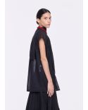 TOP EN ORGANZA AVEC FOULARD NOIR