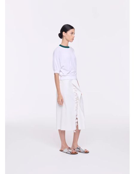 PULL EN COTON TRICOT BLANC
