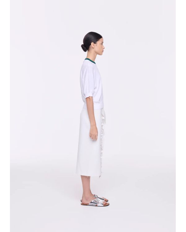 PULL EN COTON TRICOT BLANC