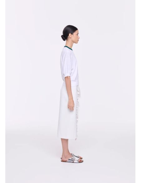 PULL EN COTON TRICOT BLANC