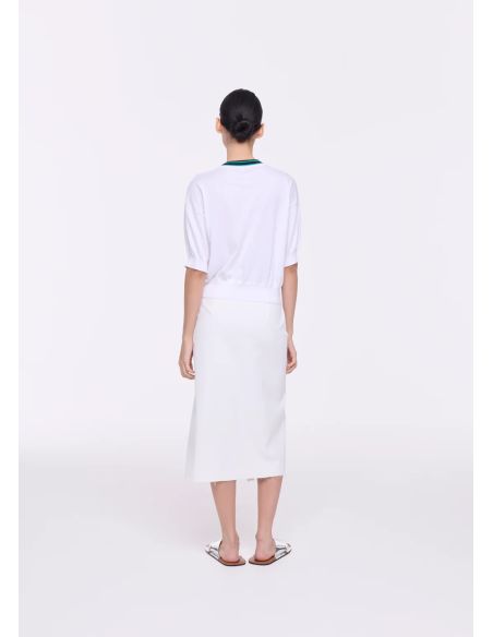 PULL EN COTON TRICOT BLANC
