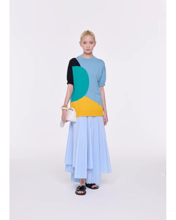 PULL EN COTON TRICOT COLOR BLOCK 2