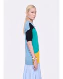 PULL EN COTON TRICOT COLOR BLOCK